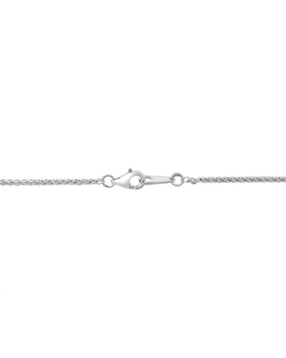silver 5.32 ct. tw. diamond & green amethyst necklace