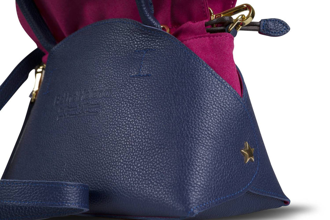 handful of glam in navy with fuchsia pouch
