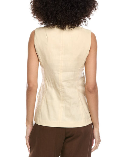 slade linen-blend vest