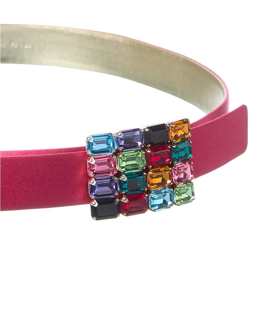 buckle satin belt