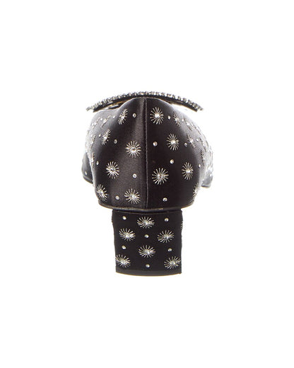 mini strass satin pump