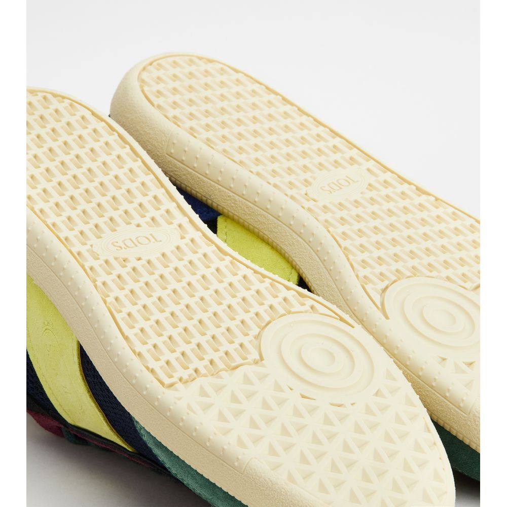 tabs sneakers in suede and technical fabric