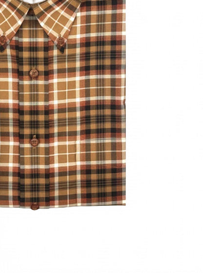 men's marsh non-iron cotton sport shirt in brown