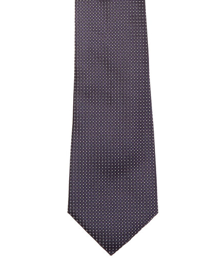 navy dots silk tie