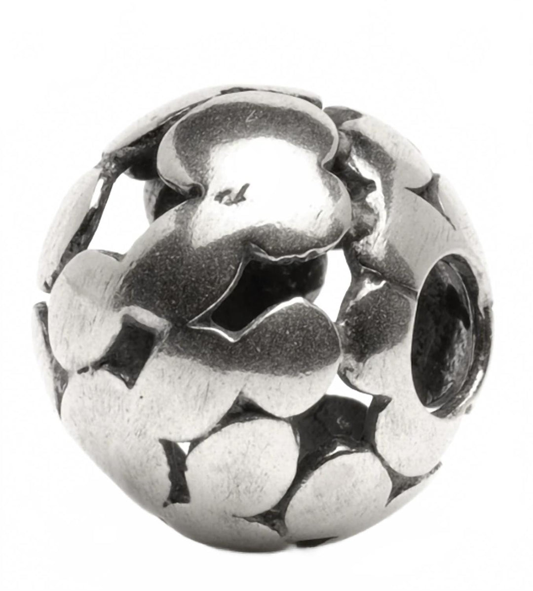 women's spot bead charm in silver