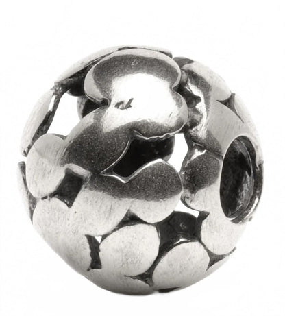 women's spot bead charm in silver
