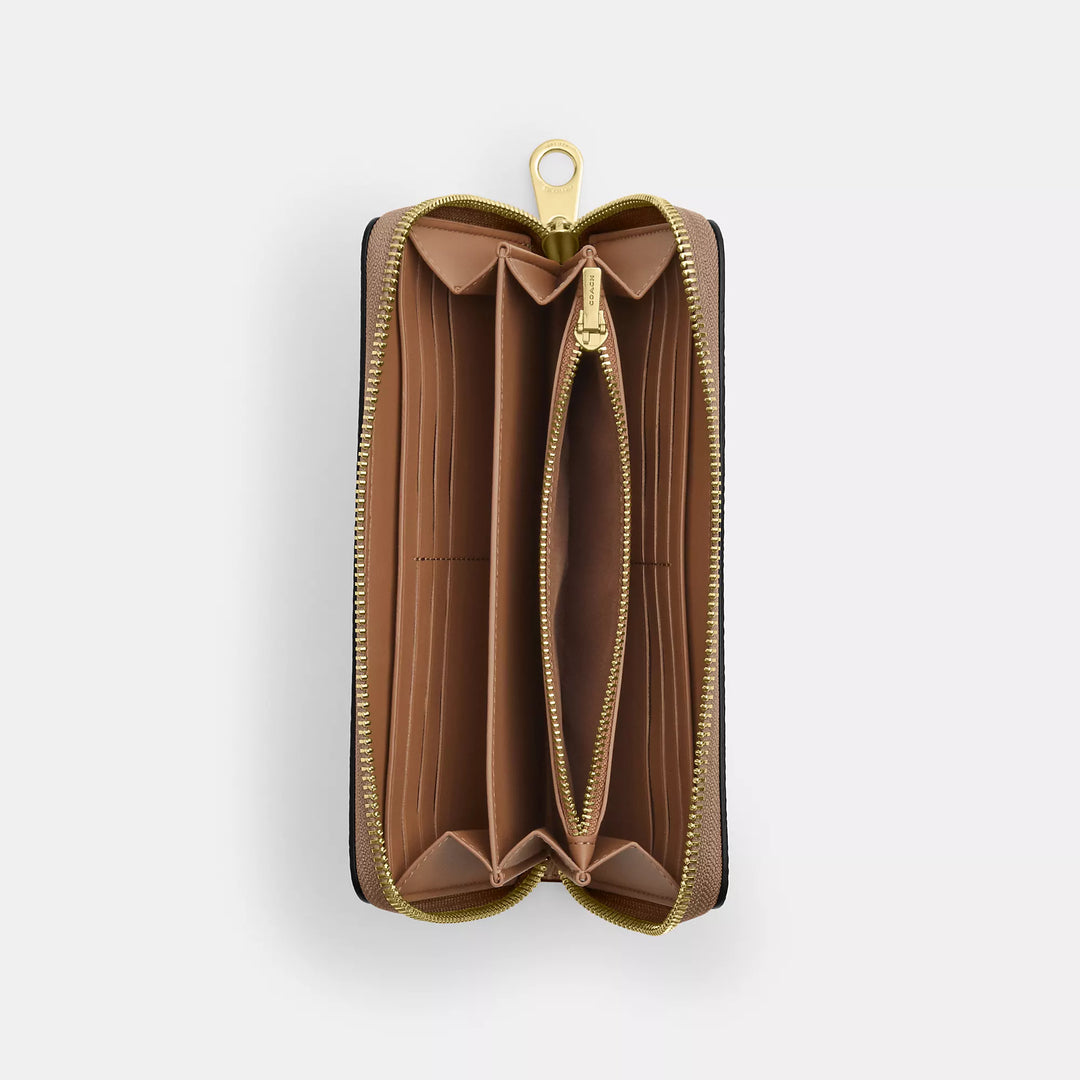 long zip around wallet in signature canvas