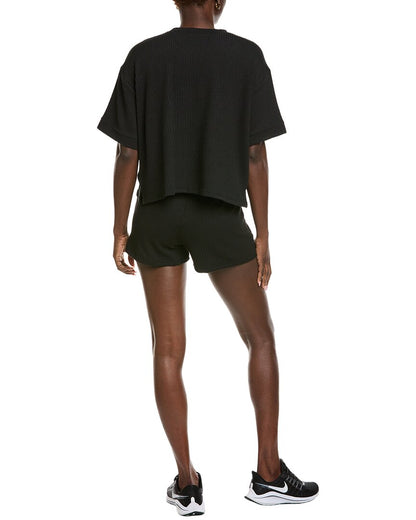 2pc raised rib tee shirt & short set