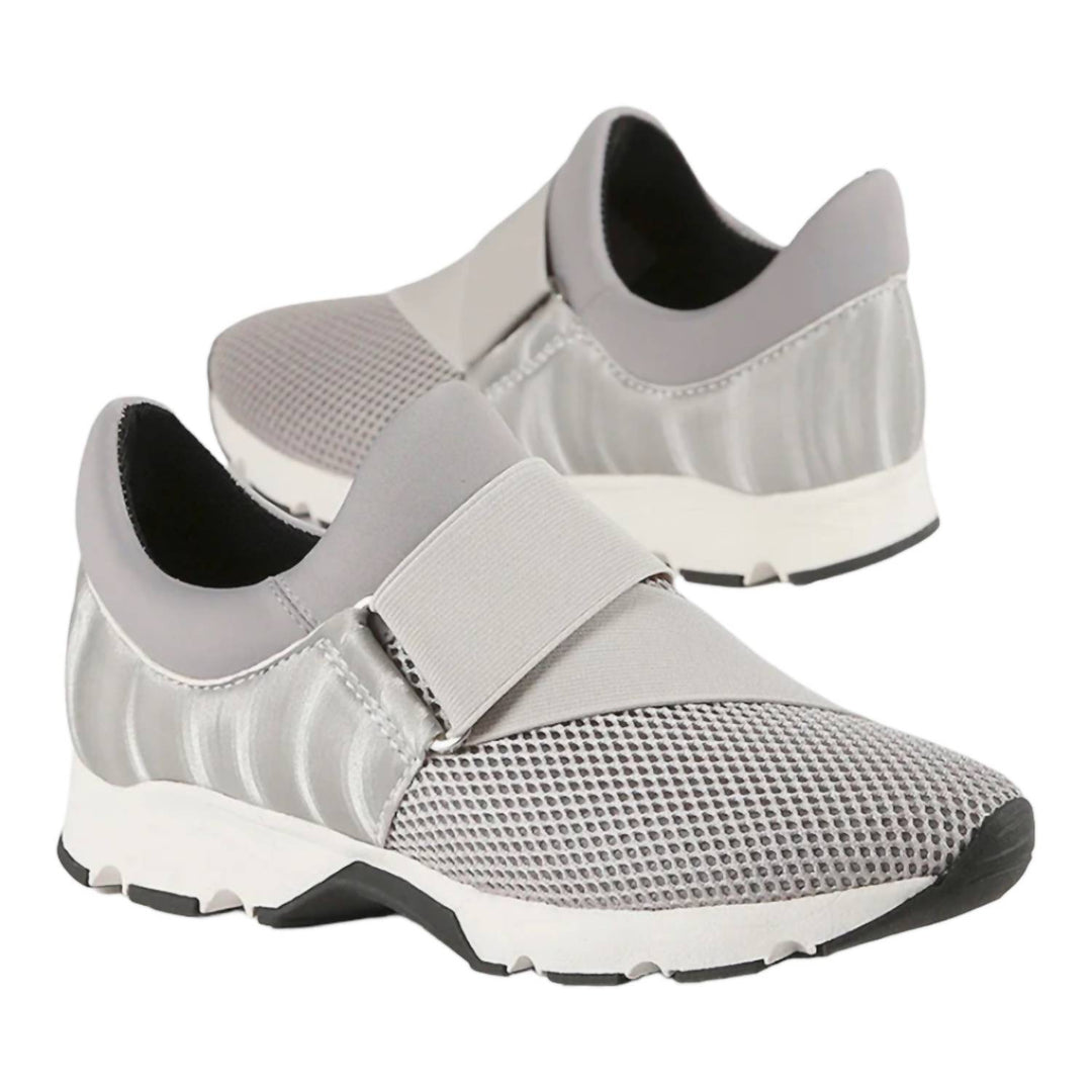 women's banded shoes in grey