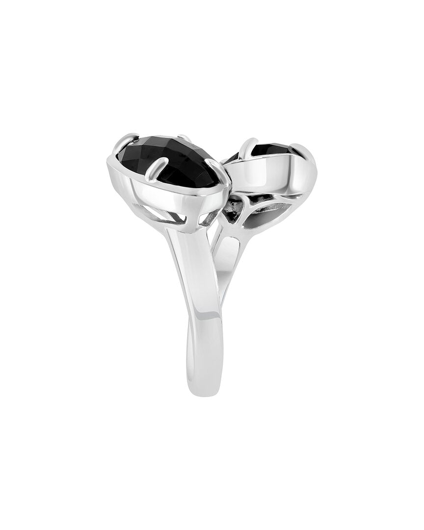 silver 6.65 ct. tw. onyx ring