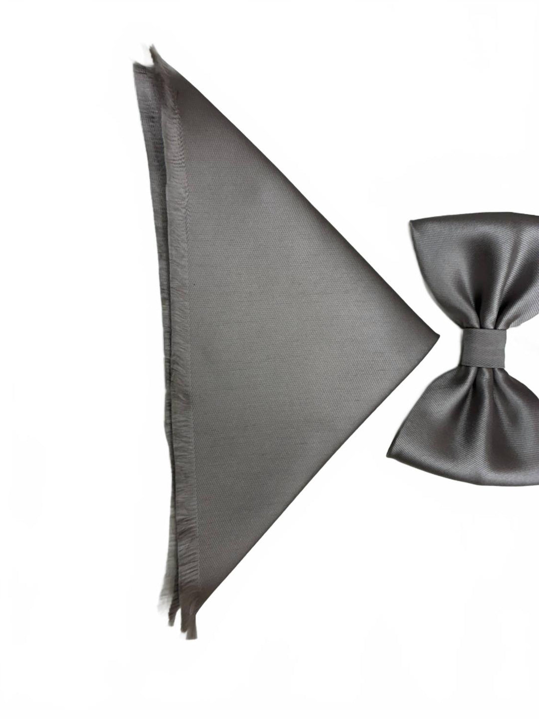 men's bow tie and pocket piece in platinum