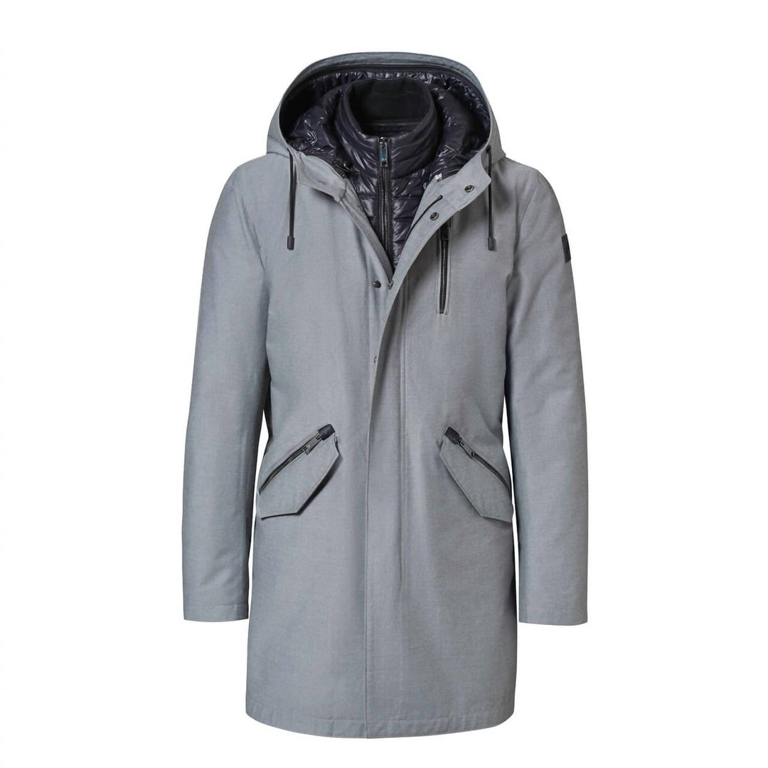 men's 3-in-1 parka jacket in grey violet/black