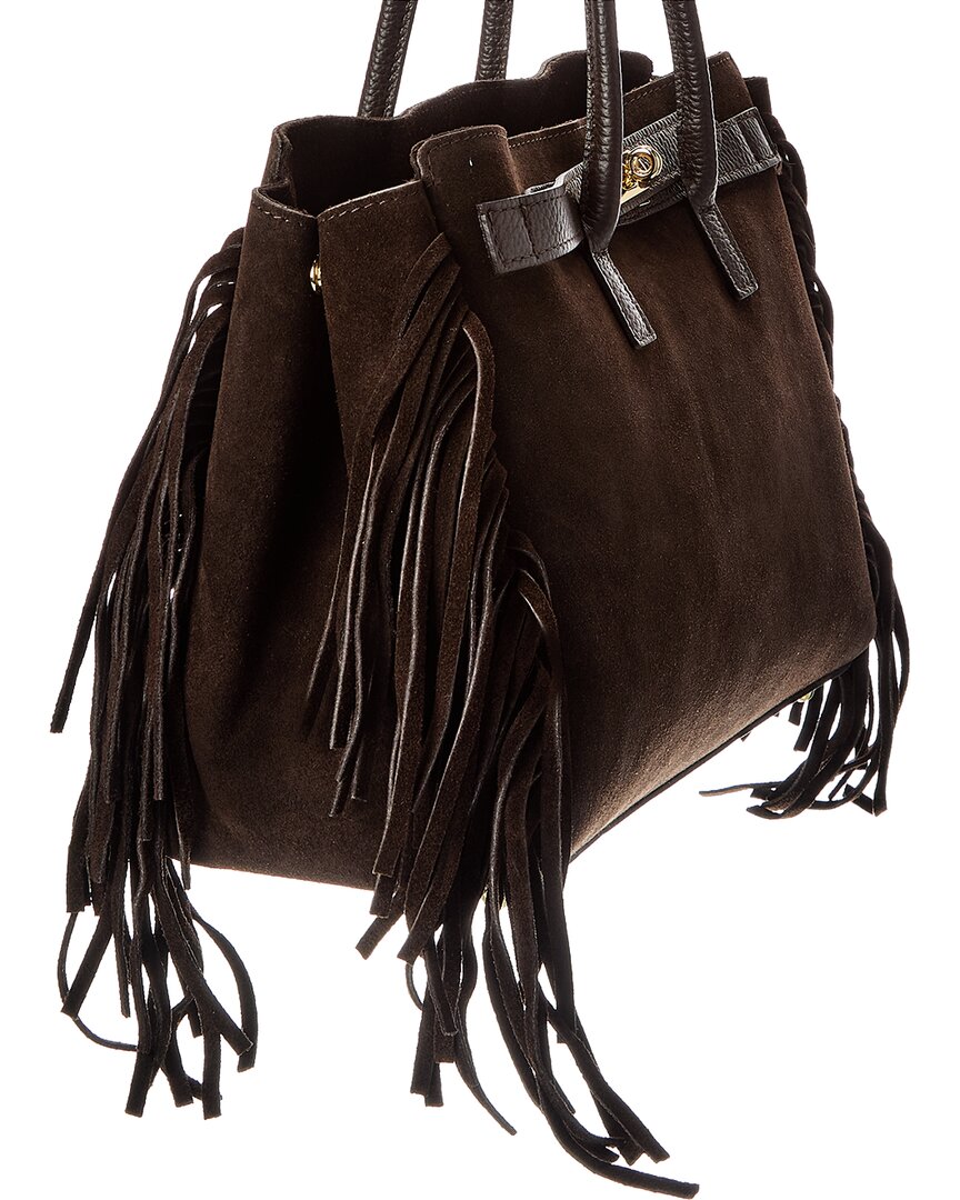 wellsey27 fringe suede tote
