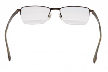 men's alto rectangle eyeglasses in brown