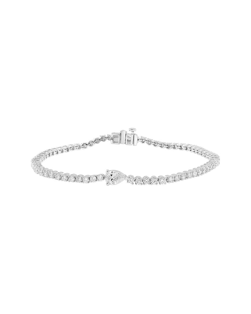 silver 2.96 ct. tw. lab-grown diamond bracelet