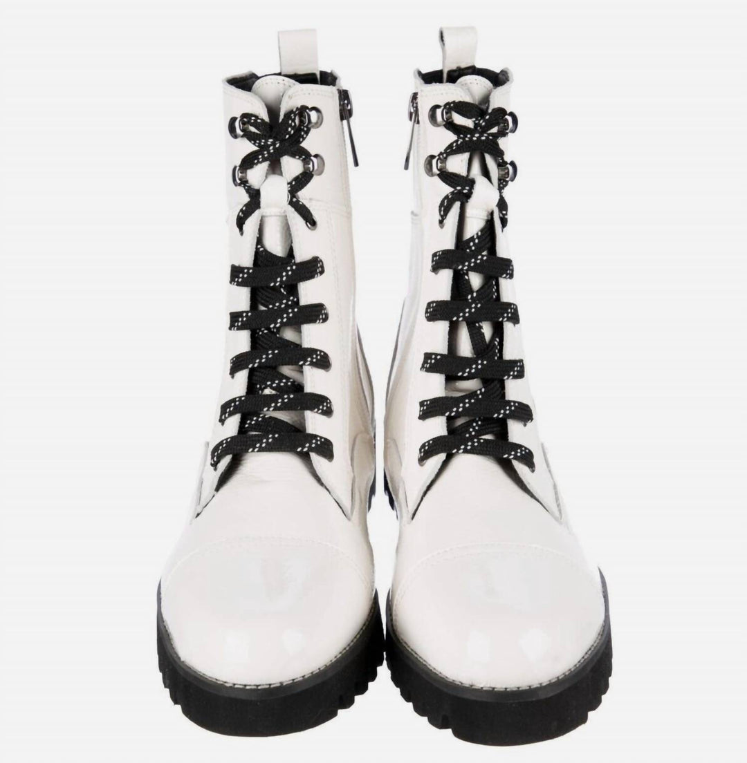 women's easeci combat boot in white