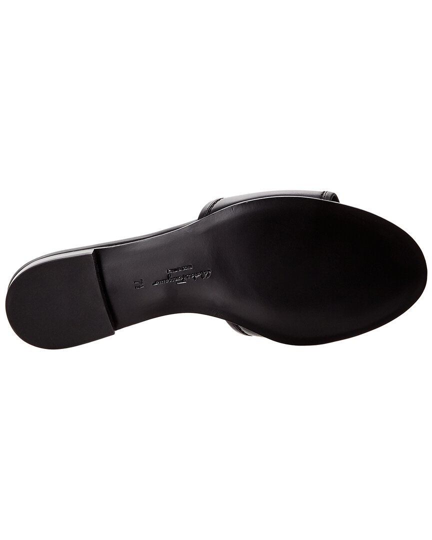 ferragamo gancini leather slide