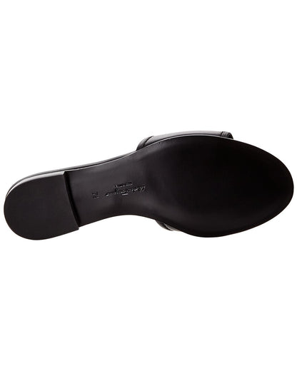 ferragamo gancini leather slide