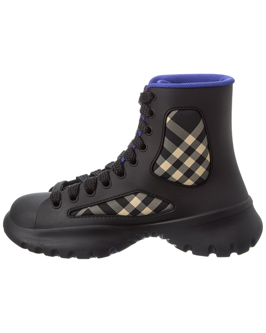 boulder lace-up rubber & canvas boot