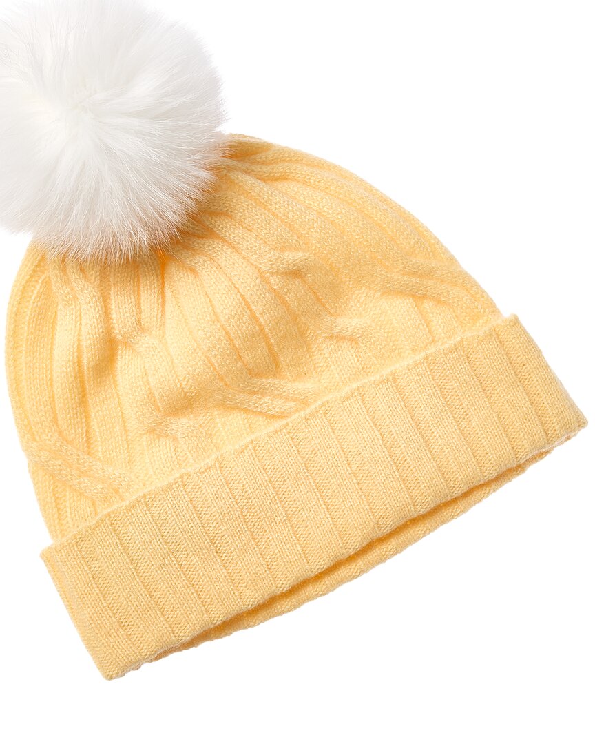 wide cable cashmere hat