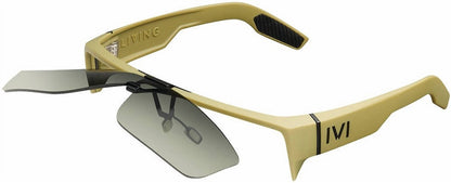 men's living sunglasses in matte olive / green grey lens