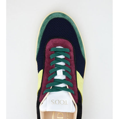 tabs sneakers in suede and technical fabric