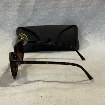 men's sunglasses with case in black, brown