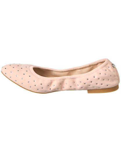 bling suede ballet flat