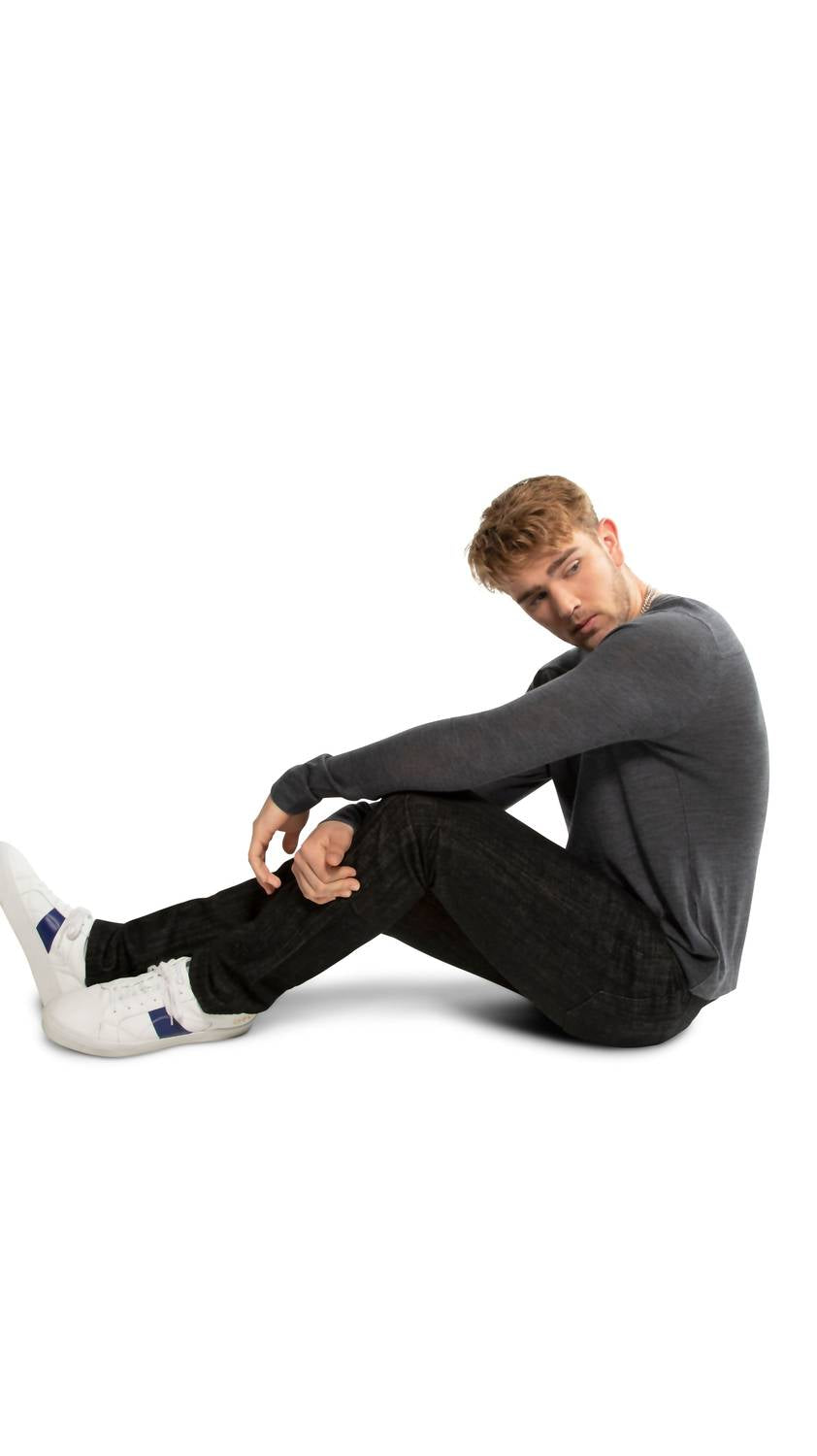 japanese denim slim jeans in black
