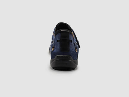men's leather sandals in blue