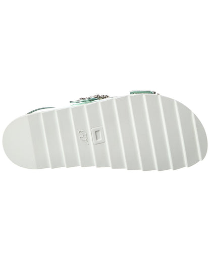 viv strass buckle vinyl & leather slide