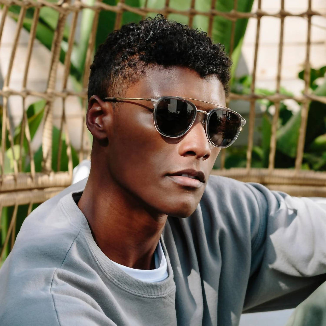 men's camden sunglasses in storm crystal + grey