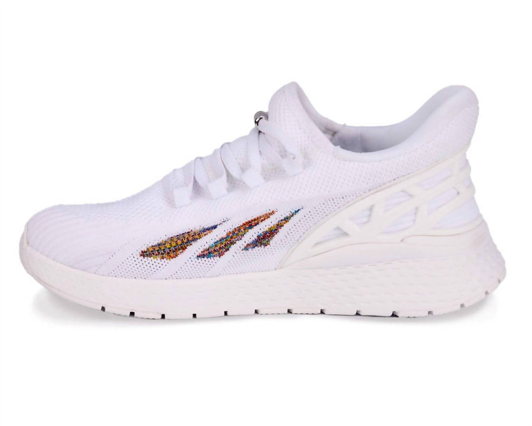 women's halo walking shoes in white mesh combo