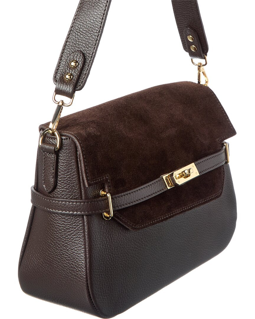 greta suede & leather handbag