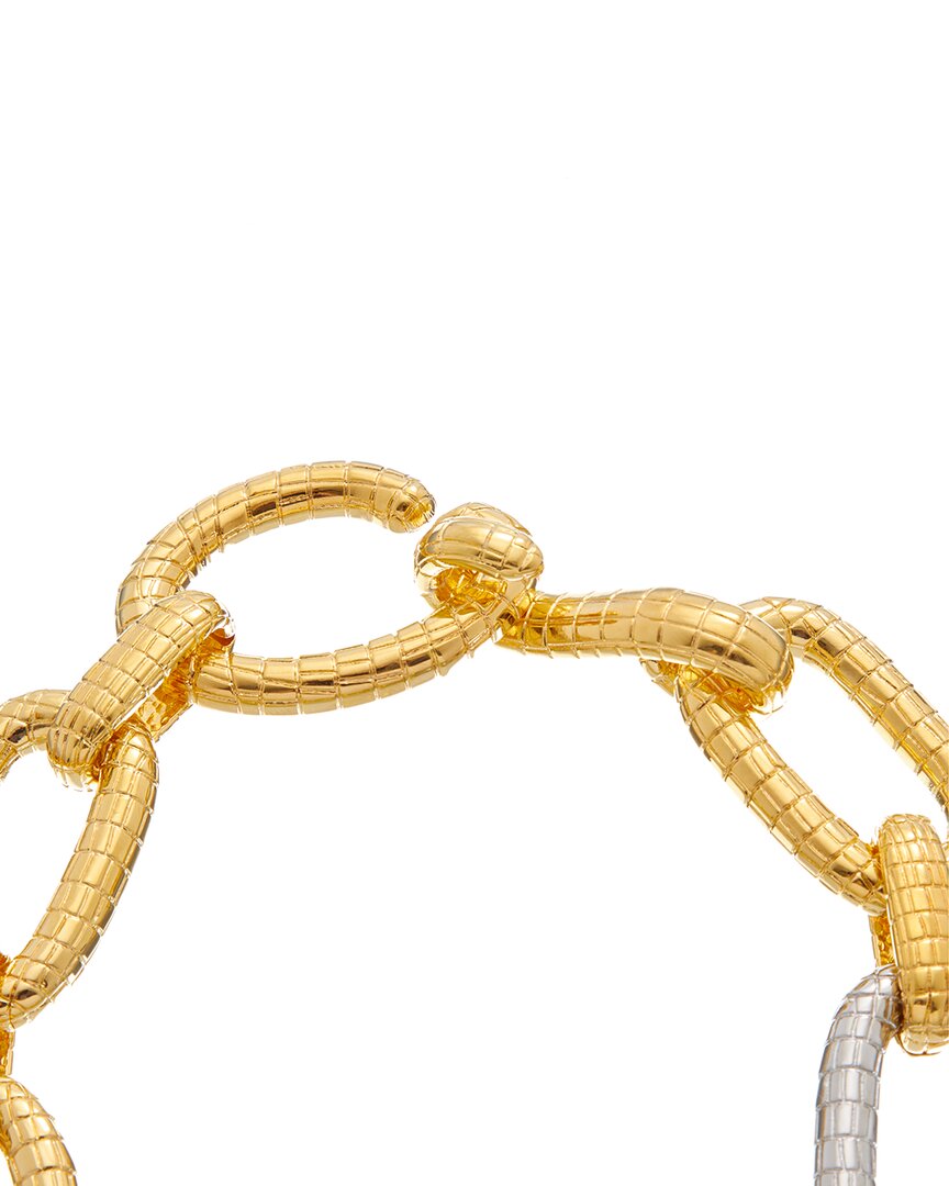 mosaic chain bicolor necklace
