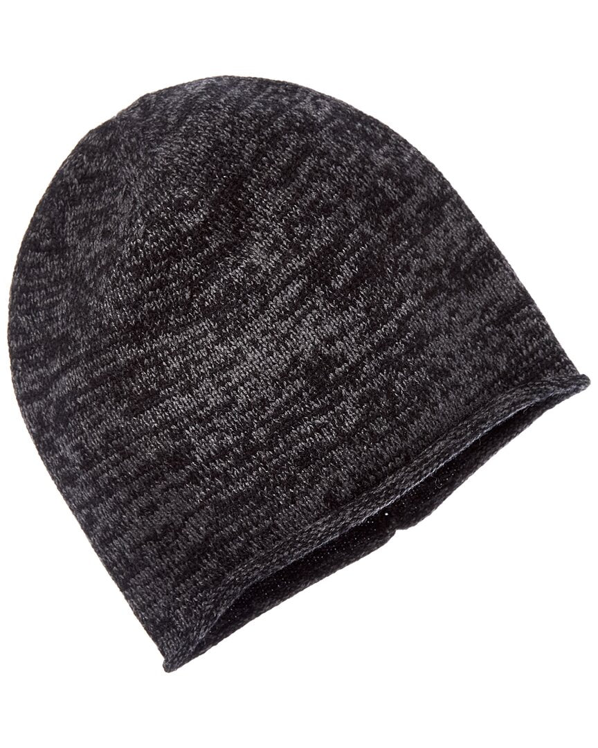 knit 2-tone cashmere beanie