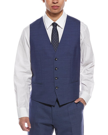 2pc wool suit with flat front pant
