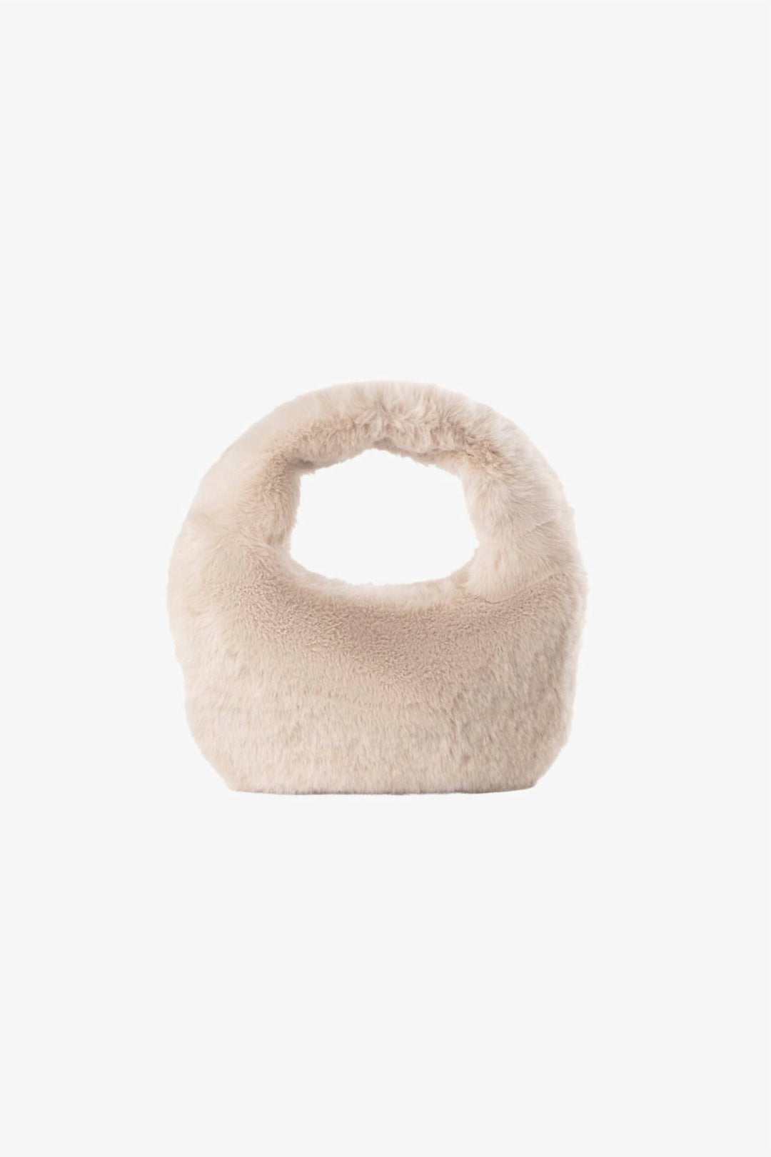 women's alix mini faux fur hobo bag in oat
