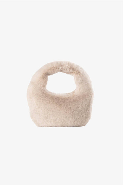 women's alix mini faux fur hobo bag in oat