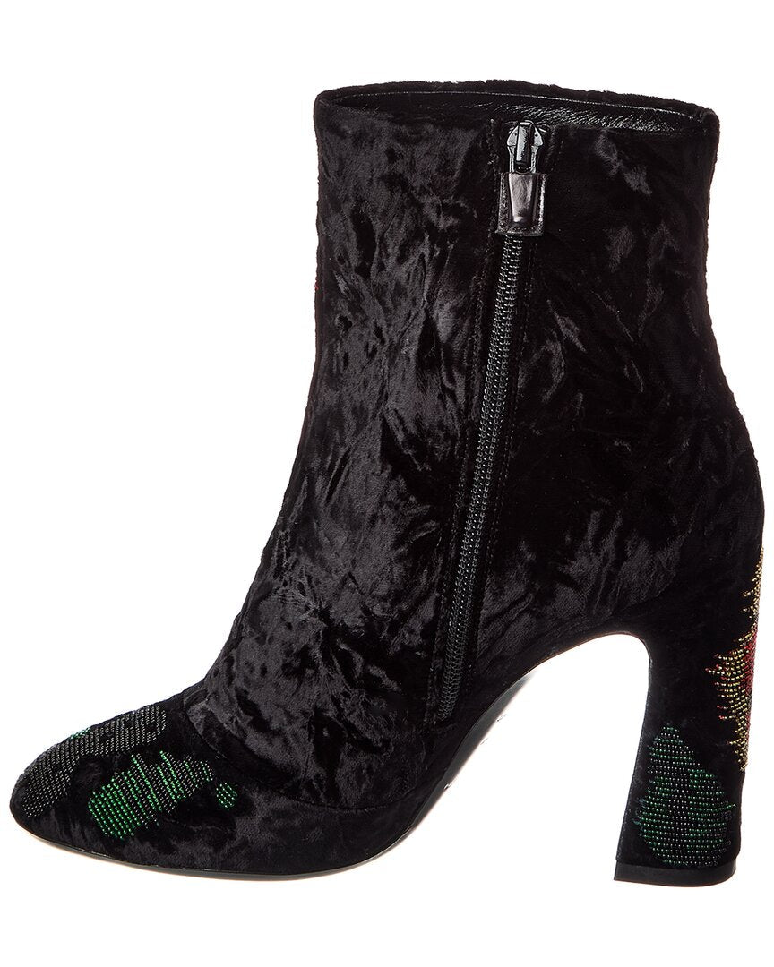 chunky velvet boot
