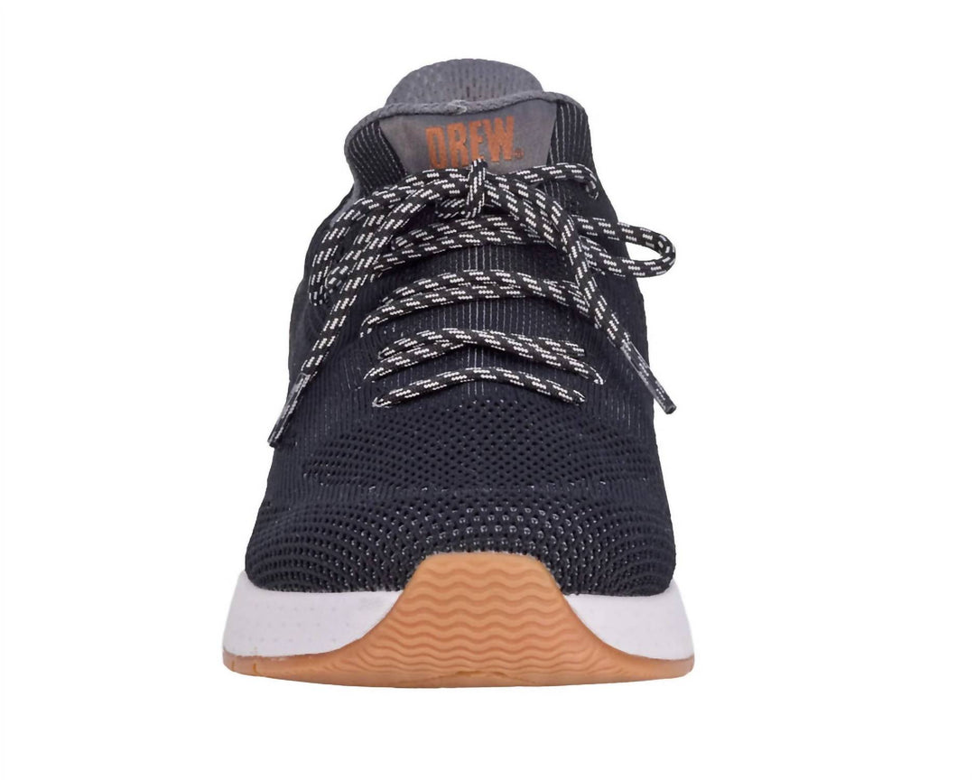 men's echo comfort sneakers in black mesh combo