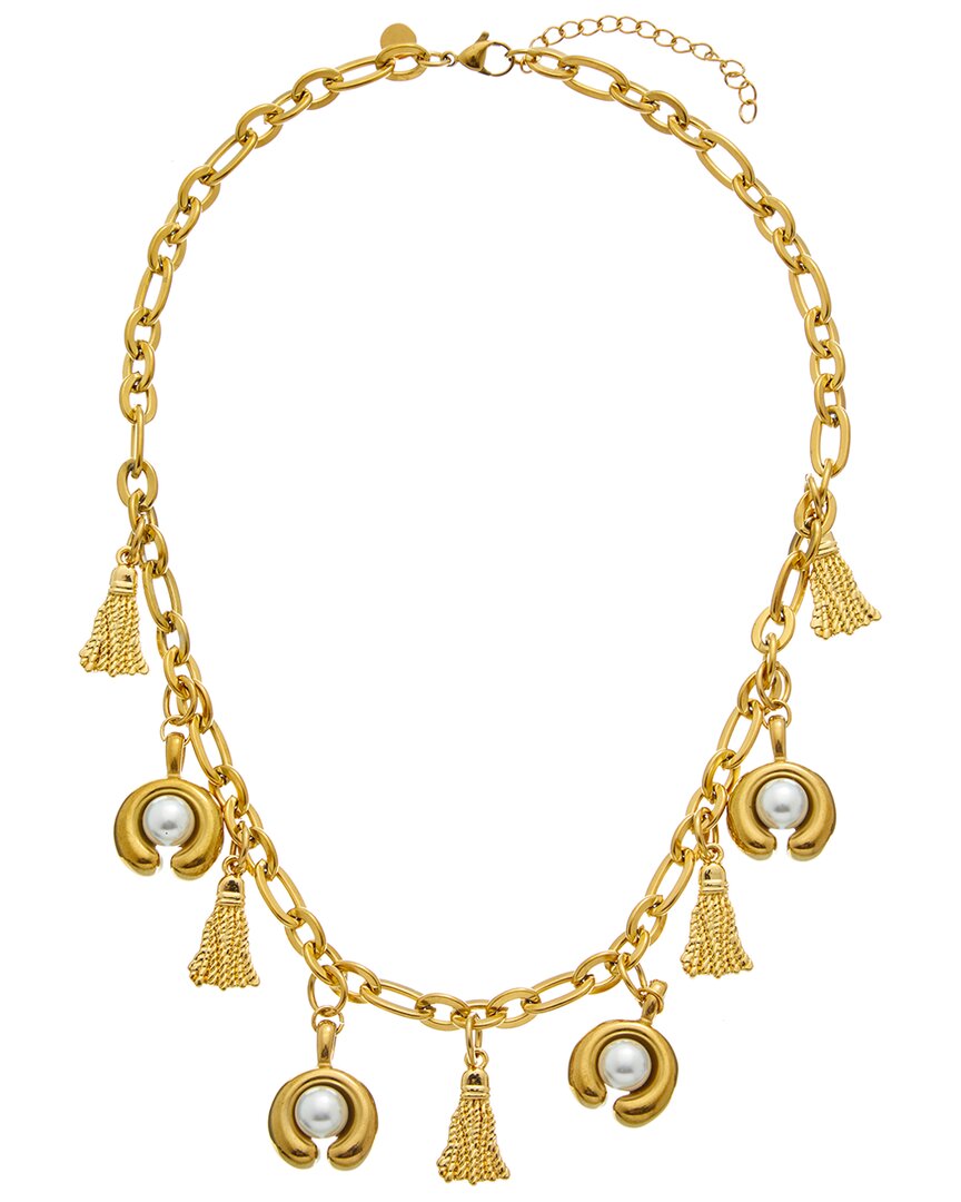 18k plated stainless steel charm necklace