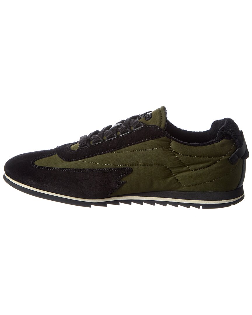ferragamo resort canvas & suede sneaker