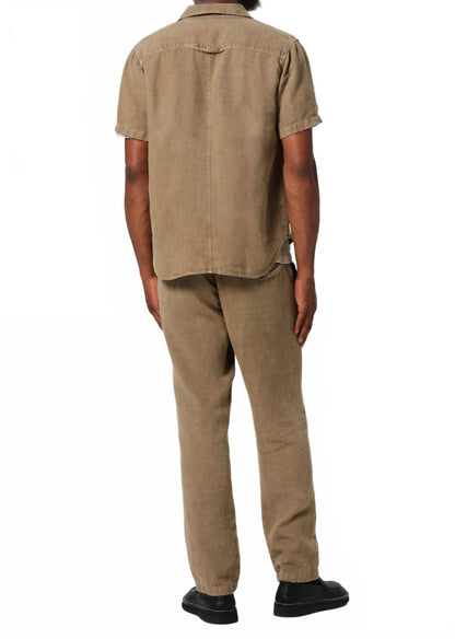 drawstring deck pant in dark khaki
