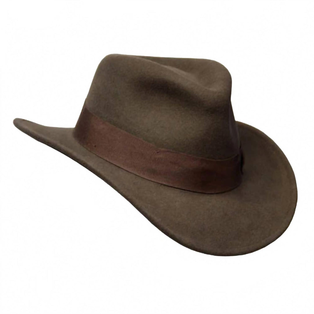 men's indy all seasons outback fedora hat in brown