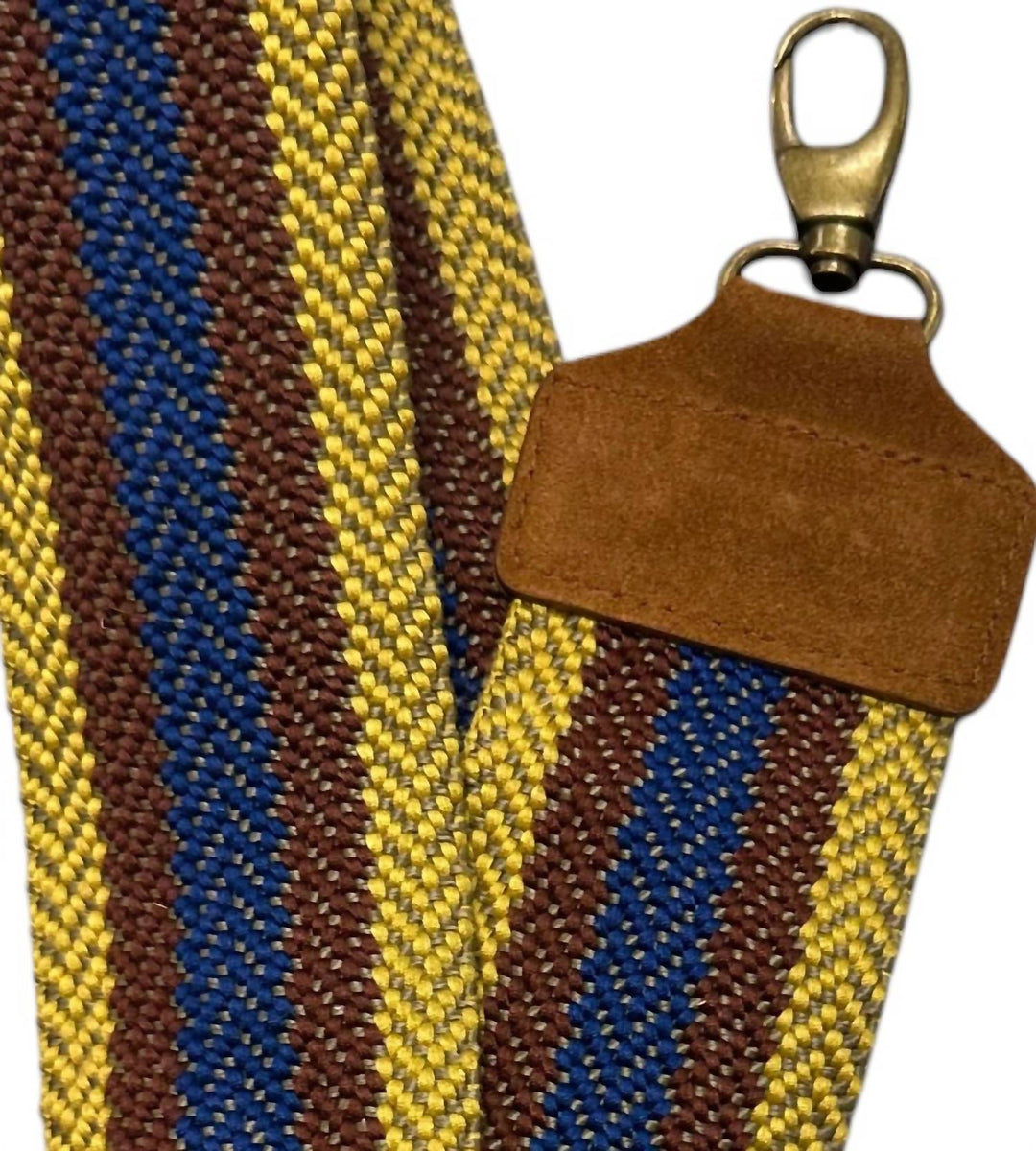 women's woven bag strap in yellow