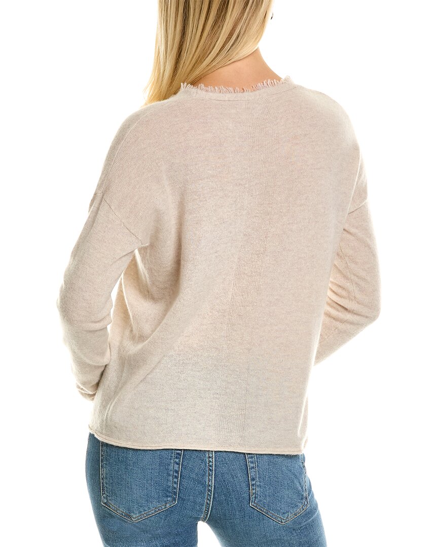 fringe v-neck cashmere sweater