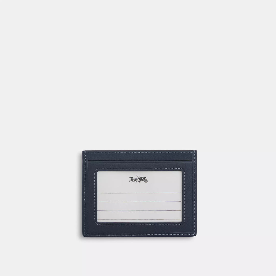 slim id card case in signature denim