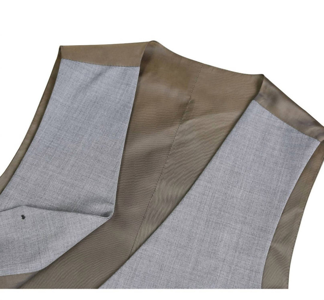 prestige single breasted vest in light gray