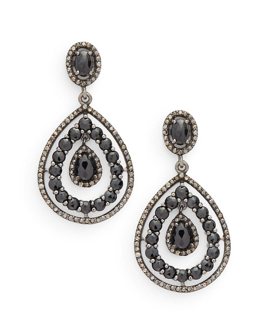 silver drop earrings